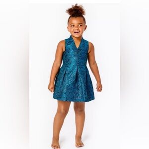 NWT Lilly Pulitzer Mini Tanlee Dress Teal Bay Blooming Brocade